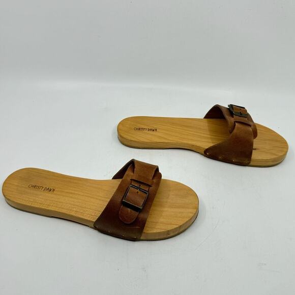 CHRISTY DAWN Ventura Wood Clog in Cognac Leather - Picture 2 of 8